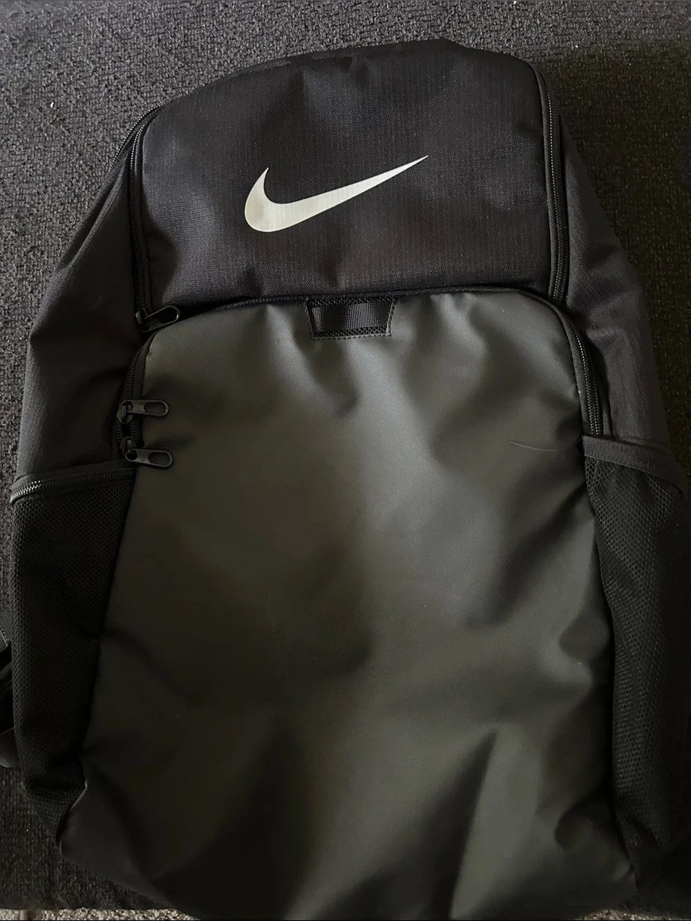 Nike Black Backpack with White Swoosh